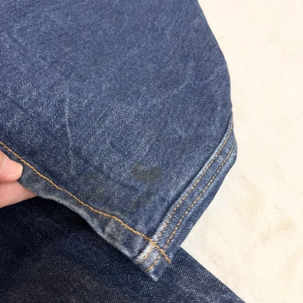 Levi’s 501 Straight Leg Cotton Rigid Denim Blue Jeans Button Fly Men’s 38x32